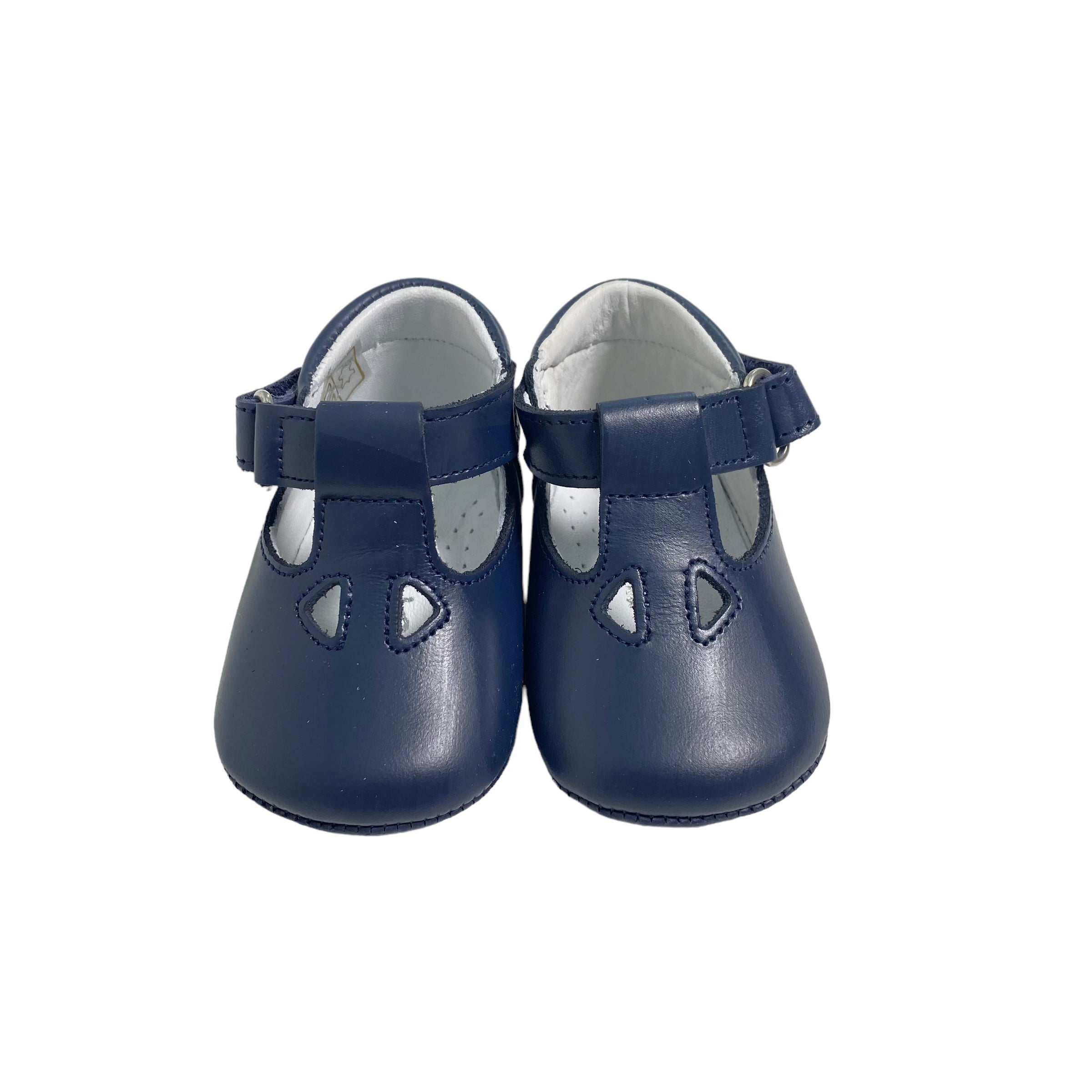 Scarpe Da Culla In Pelle Con Occhielli Neonato PANYNO A2414P - PANYNO - Luxury Kids