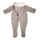 Tutone Con Cappuccio Con Ecopelliccia Neonato/a BABY FASHION 180.4 - Baby Fashion - LuxuryKids