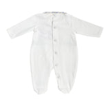 Tutina Intera In Cotone Bianca Neonato NINNAOH E23340T - NINNAOH - Luxury Kids
