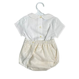 Completo Elegante Battesimale In Cotone Neonato GRANLEI 241 - GRANLEI - Luxury Kids