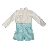 Completo Elegante In Lino Con Bermuda E Camicia Bambino MIMILU' 588 - MIMILU' - Luxury Kids