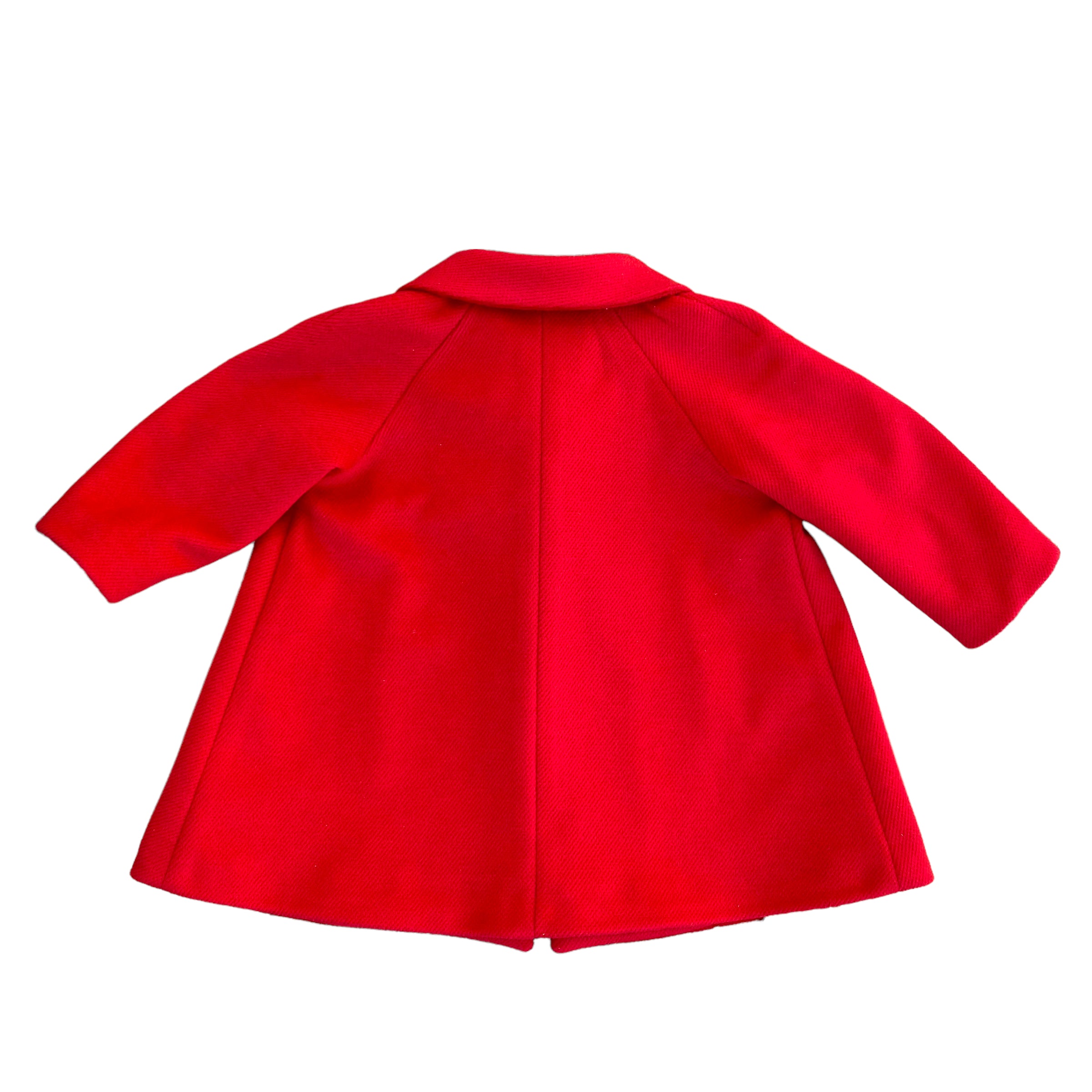 Cappotto Svasato In Panno Con Collo Tondo E Fiocchi Bambina ISABEL C350B - ISABEL - LuxuryKids