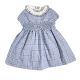 Abito In Caldo Cotone A Quadri Neonata LA SARTORIA DEI PICCOLI L219 - LA SARTORIA DEI PICCOLI - LuxuryKids