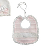 Set Di Bavetta E Cappello Neonata LA SARTORIA DEI PICCOLI LR313 - LA SARTORIA DEI PICCOLI - Luxury Kids