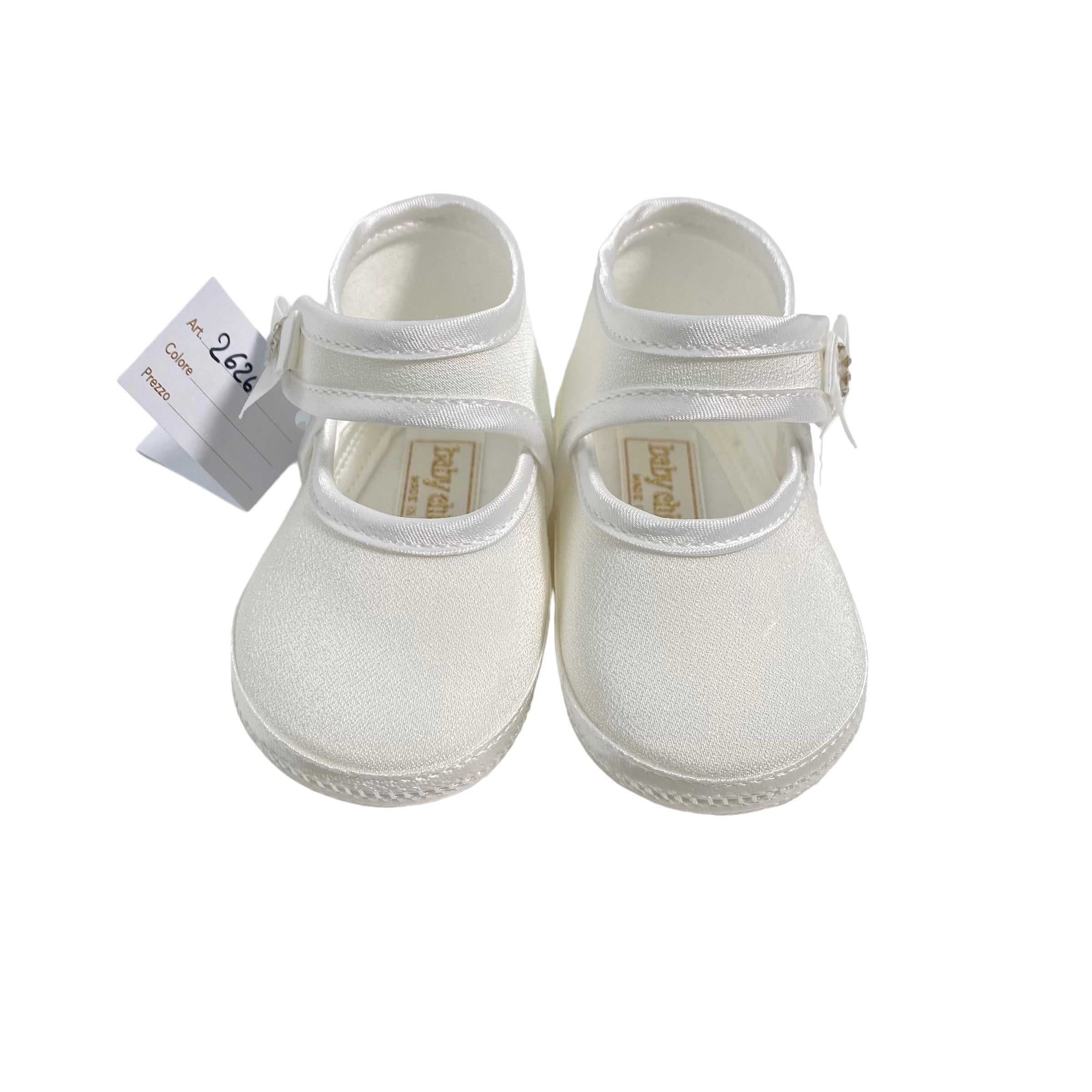 Scarpe Da Culla Modello Ballerina In Tessuto Neonata BABY CHIC 2626 - Baby Chic - Luxury Kids