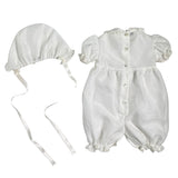 Pagliaccetto Battesimale In Organdis Di Seta Avorio Neonata PICCOLA GIUGGIOLA PALERMO - PICCOLA GIUGGIOLA - Luxury Kids