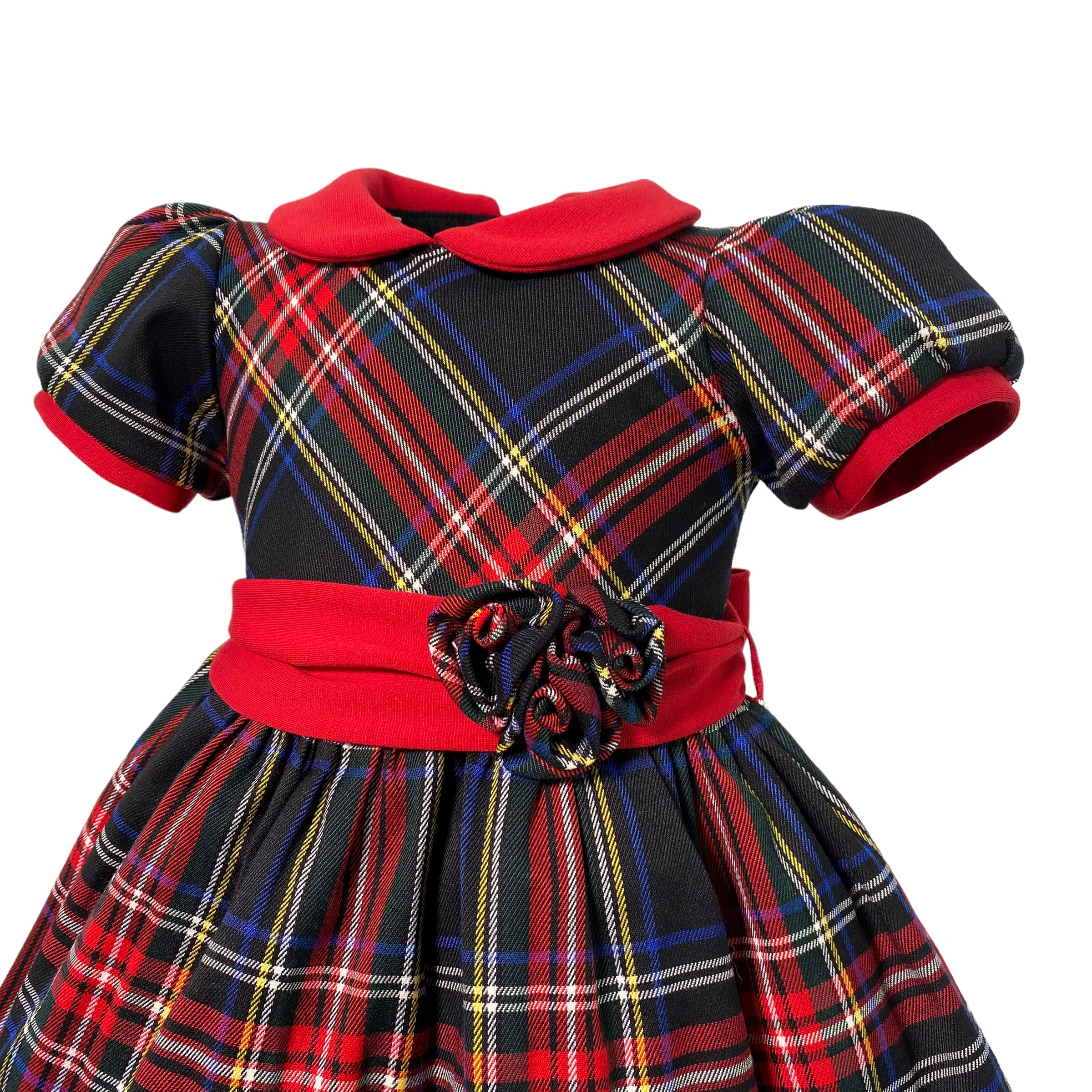 Abito Elegante Cerimonia In Tartan Rosso BUFI B1488A - BUFI - LuxuryKids