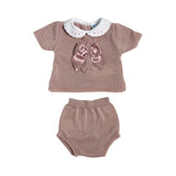Pagliaccetto Spezzato In Tessuto Anallergico Acrilico Neonata SARDON MC170 - SARDON - Luxury Kids