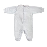 Tutina Intera In Cotone Bianca Neonata LA SARTORIA DEI PICCOLI LTB309 - LA SARTORIA DEI PICCOLI - Luxury Kids