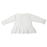 Cardigan In Filo Di Cotone Con Traforatura Neonata DR KID DK126 - DR KID - Luxury Kids