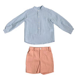 DEL SUR 1243 Kinderanzug mit Bermudas und Vichy-Hemd