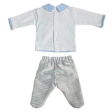 Tutina Spezzata In Cotone E Lino Neonato LA SARTORIA DEI PICCOLI LS304 - LA SARTORIA DEI PICCOLI - Luxury Kids