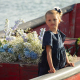 Halbärmliges Kleid aus bestickter Baumwolle für Mädchen PATACHOU 3633584