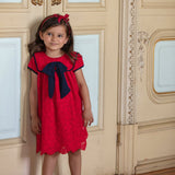 Abito Mezza Manica In Pizzo Con Fiocco Neonata PATACHOU 3633293