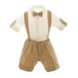 Completo Elegante Con Camicia E Salopette Neonato BUFI M0516A
