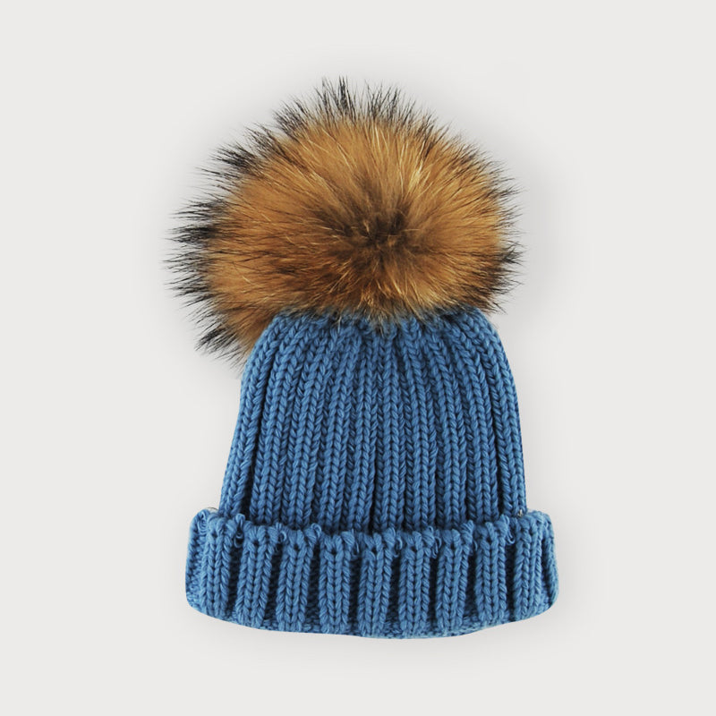 Cappello A Coste In Tessuto Anallergico Acrilico Con Pom Pon Bambino/a SARDON MA253