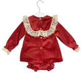 Abito Svasato Con Culotte In Velluto Bambina VALENTINA BEBES HADA124