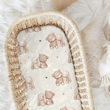 Mussola In Cotone Organico Stampata Neonato/a CUCUSETTETE ORSETTO