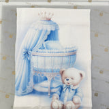 Mussola In Cotone Con Stampa Culla Con Orsrtto Neonato/a FIRST BABY MUSLIN4