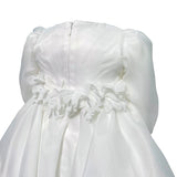 Abito Elelgante Manica Lunga Effetto Seta Panna Neonata NINNAOH I23533AB