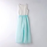 Tuta Elegante Smanicata In Crepe E Tulle Bambina SARABANDA B486