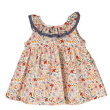 Abito Smanicato In Cotone Bambina CALAMARO 21254