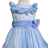 Abito Elegante Smanicato In Organza Neonata BUFI B0278A