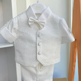 Completo Elegante Con Panciotto Damascato Neonato ISABEL B107C