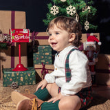 Completo Con Salopette E Camicia Scozzese Neonato CALAMARO 11246