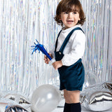 Completo Con Pagliaccetto E Camicia In Velluto Neonato CALAMARO 11261