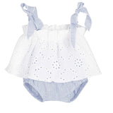 Completo Smanicato In Cotone Con Culotte Neonata CALAMARO 11314