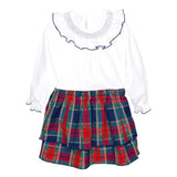 Completo Blusa Con Gonna Scozzese Bambina CALAMARO 11443