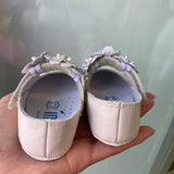 Ballerina Culla in Pelle Con Fiori Neonata INDICE 368