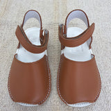 Minorchine-Modell Sandalen aus Leder für Neugeborene INDEX 1449