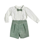 Elegantes Set aus Hemd und Bermuda für Neugeborene Ponto por ponto 6045