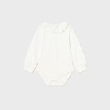 Langarm-Body aus warmer Baumwolle mit Rouche-Ausschnitt für Baby-Mädchen MAYORAL 125