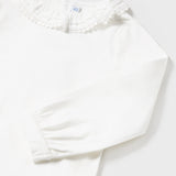 Langarm-Body aus warmer Baumwolle mit Rouche-Ausschnitt für Baby-Mädchen MAYORAL 125