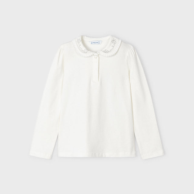 Langarm-Poloshirt aus warmer Baumwolle für Mädchen MAYORAL 131