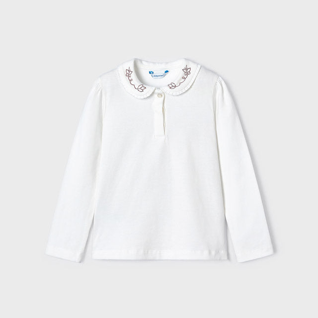 Langarm-Poloshirt aus warmer Baumwolle für Mädchen MAYORAL 131