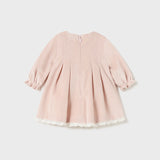 Abito Svasato In Velluto Rosa neonata MAYORAL 2854