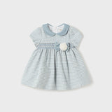 Halbärmliges Smoke-Point-Kleid aus warmer Baumwolle für Mädchen, MAYORAL 2864