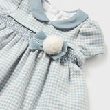 Halbärmliges Smoke-Point-Kleid aus warmer Baumwolle für Mädchen, MAYORAL 2864