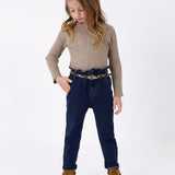 Gerippter Rollkragenpullover aus warmer, mehrfarbiger Baumwolle für Mädchen MAYORAL 4002