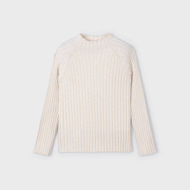 Gerippter Rollkragenpullover aus warmer, mehrfarbiger Baumwolle für Mädchen MAYORAL 4002