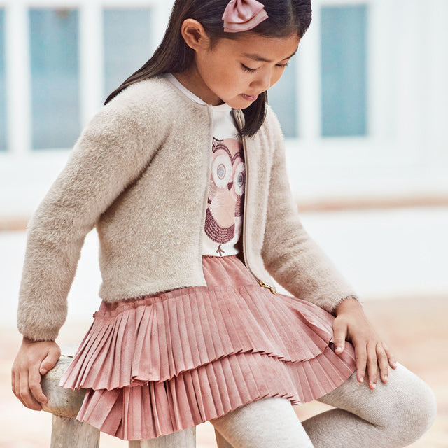 Pelz-Cardigan mit Reißverschluss für Mädchen MAYORAL 4308