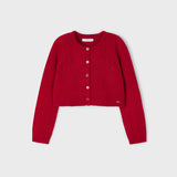 Perforierter Trikot-Cardigan aus Wollmischung für Mädchen MAYORAL 4310 