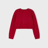 Perforierter Trikot-Cardigan aus Wollmischung für Mädchen MAYORAL 4310 