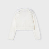 Perforierter Trikot-Cardigan aus Wollmischung für Mädchen MAYORAL 4310 