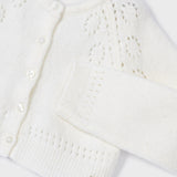 Perforierter Trikot-Cardigan aus Wollmischung für Mädchen MAYORAL 4310 