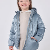 Metallic-Kapuzenjacke für Mädchen aus recycelten Fasern MAYORAL 4410